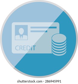 vector illustration of modern icon bank card