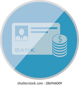 vector illustration of modern icon bank card