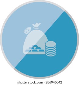 vector illustration of modern icon bank bag