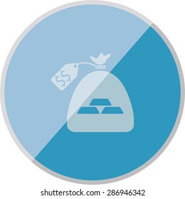 vector illustration of modern icon bank bag