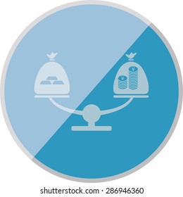 vector illustration of modern icon bank bag