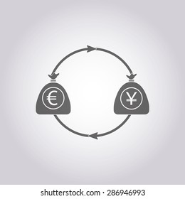 vector illustration of modern icon bank bag
