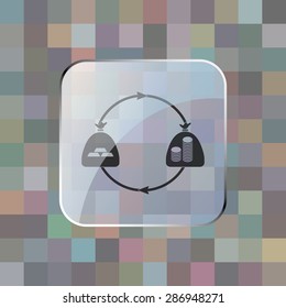 vector illustration of modern icon bank bag