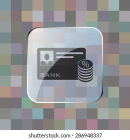 vector illustration of modern icon bank card