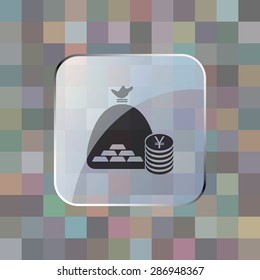 vector illustration of modern icon bank bag
