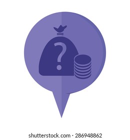 vector illustration of modern icon bank bag