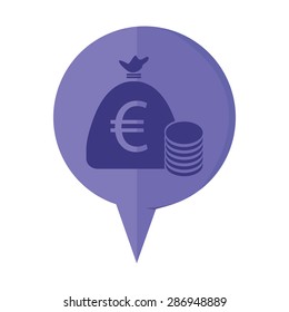 vector illustration of modern icon bank bag
