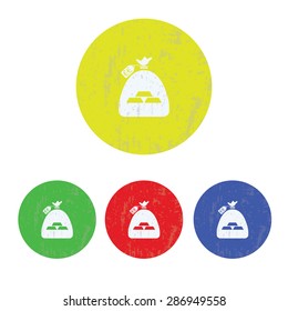 vector illustration of modern icon bank bag