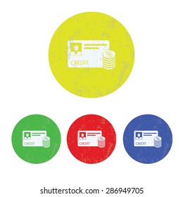 vector illustration of modern icon bank card