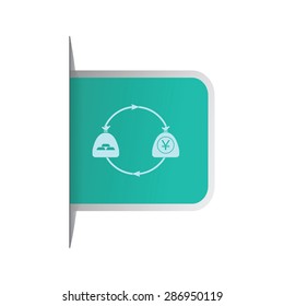vector illustration of modern icon bank bag