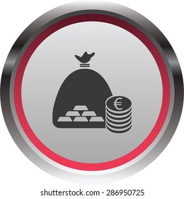 vector illustration of modern icon bank bag