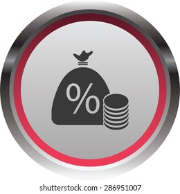vector illustration of modern icon bank bag