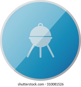 vector illustration of modern icon  barbecue
