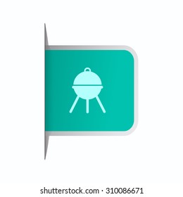 vector illustration of modern icon  barbecue
