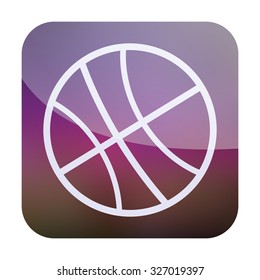 vector illustration of modern icon basketball
