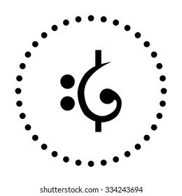 vector illustration of modern icon bass clef