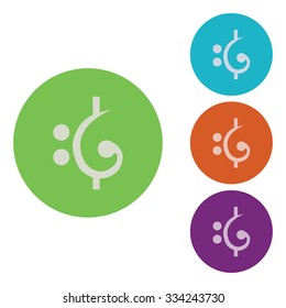 vector illustration of modern icon bass clef