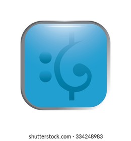 vector illustration of modern icon bass clef