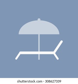 vector illustration of modern icon beach