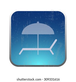 vector illustration of modern icon beach