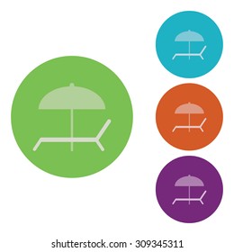 vector illustration of modern icon beach
