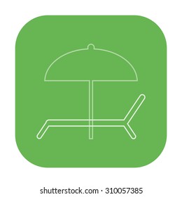 vector illustration of modern icon beach