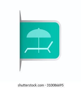 vector illustration of modern icon beach