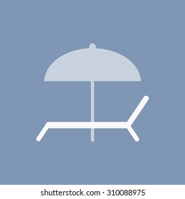 vector illustration of modern icon beach