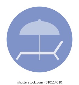 vector illustration of modern icon beach