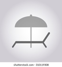 vector illustration of modern icon beach