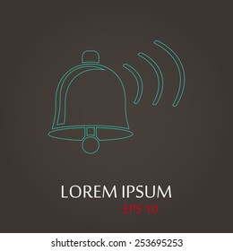 vector illustration of modern  icon bell
