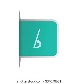 vector illustration of modern icon bemol