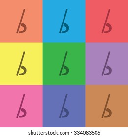 vector illustration of modern icon bemol