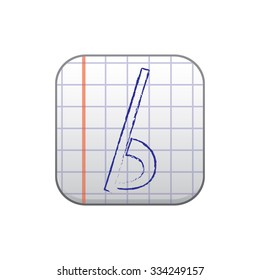 vector illustration of modern icon bemol