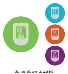 vector illustration of modern icon bicycle pc