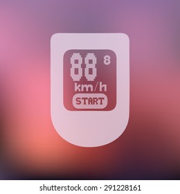 vector illustration of modern icon bicycle pc