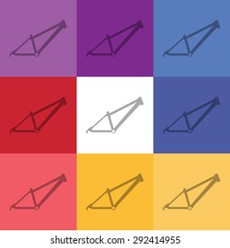 vector illustration of modern icon bicycle frame