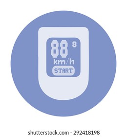 vector illustration of modern icon bicycle pc