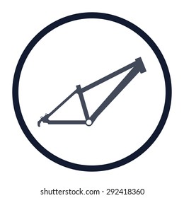 vector illustration of modern icon bicycle frame