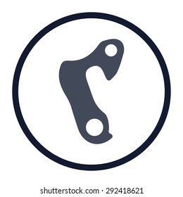 vector illustration of modern icon bicycle spare