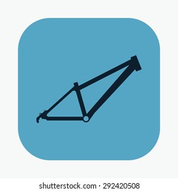vector illustration of modern icon bicycle frame