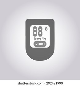 vector illustration of modern icon bicycle pc