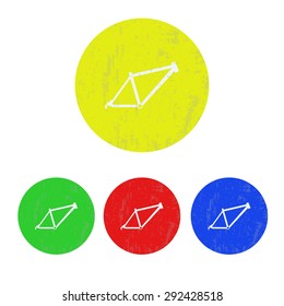 vector illustration of modern icon bicycle frame
