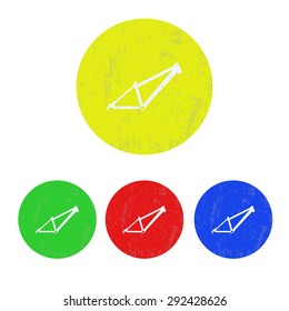 vector illustration of modern icon bicycle frame