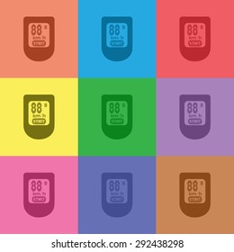 vector illustration of modern icon bicycle pc