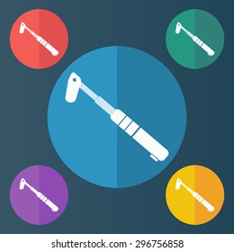 vector illustration of modern icon bicycle pump