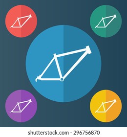 vector illustration of modern icon bicycle frame