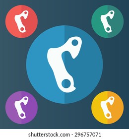 vector illustration of modern icon bicycle spare