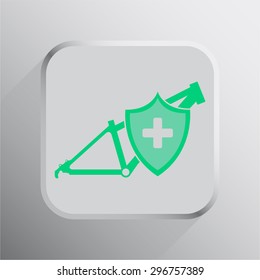 vector illustration of modern icon bicycle frame
