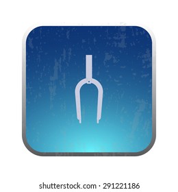 vector illustration of modern icon bike forks